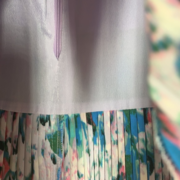 EUC J Crew pleated layer tier mini skirt back zip lined sz 4 - Picture 9 of 10